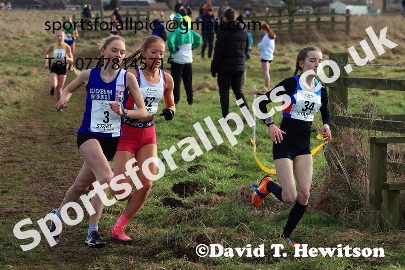 Junior Womens 2024 Northern Cross Country Champs., Sedgefield. Photo: David T. Hewitson/Sports for All Pics